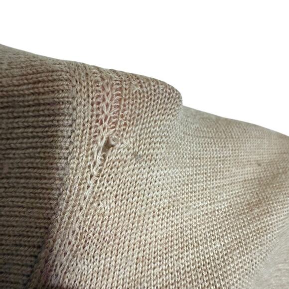 Banana Republic 100% Merino Wool Long Sleeve Sweater Women XXS Tan V Neck - Picture 4 of 5